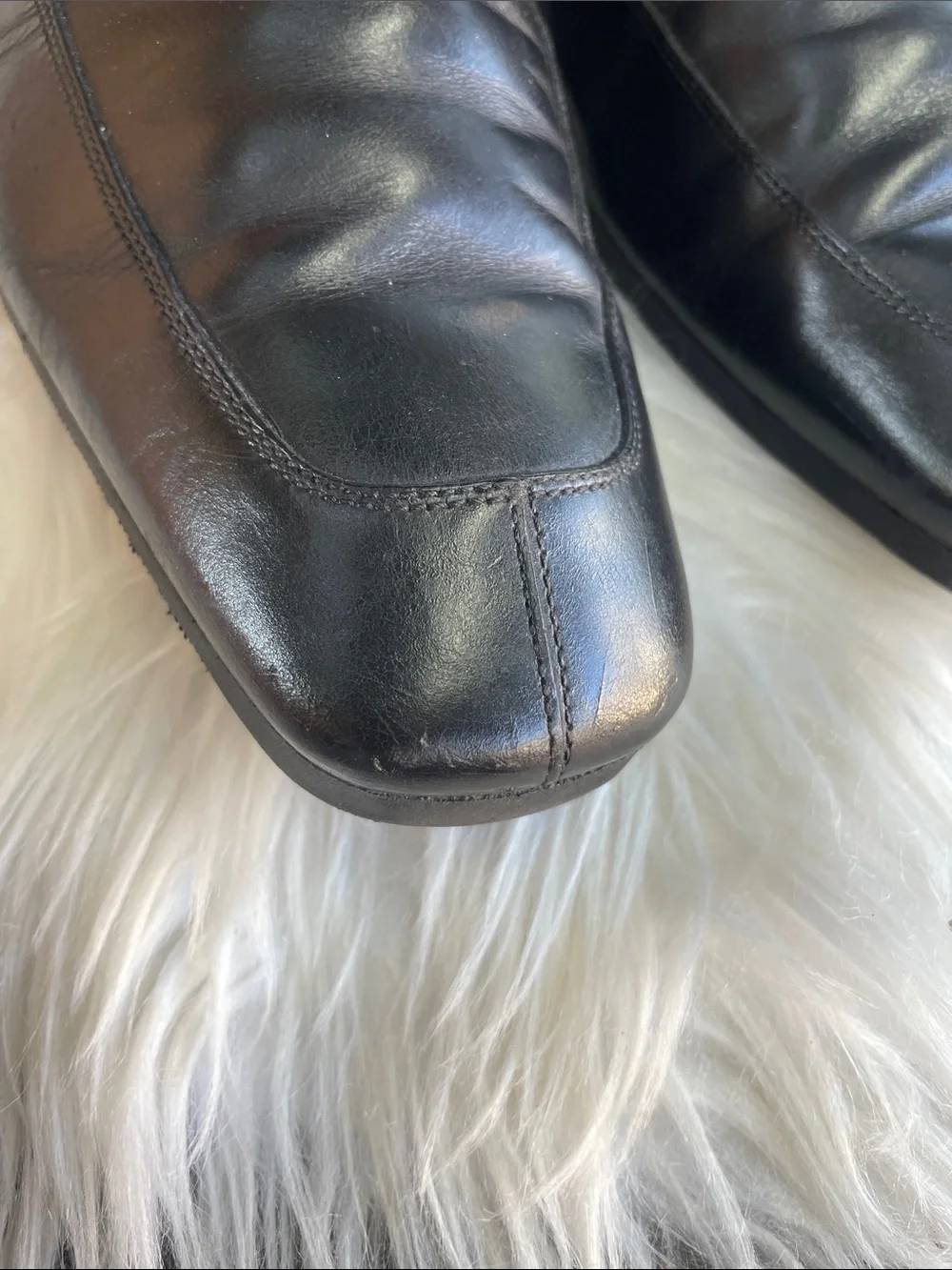 Salvatore Ferragamo Black Leather Slip-On Men's Dress Loafers